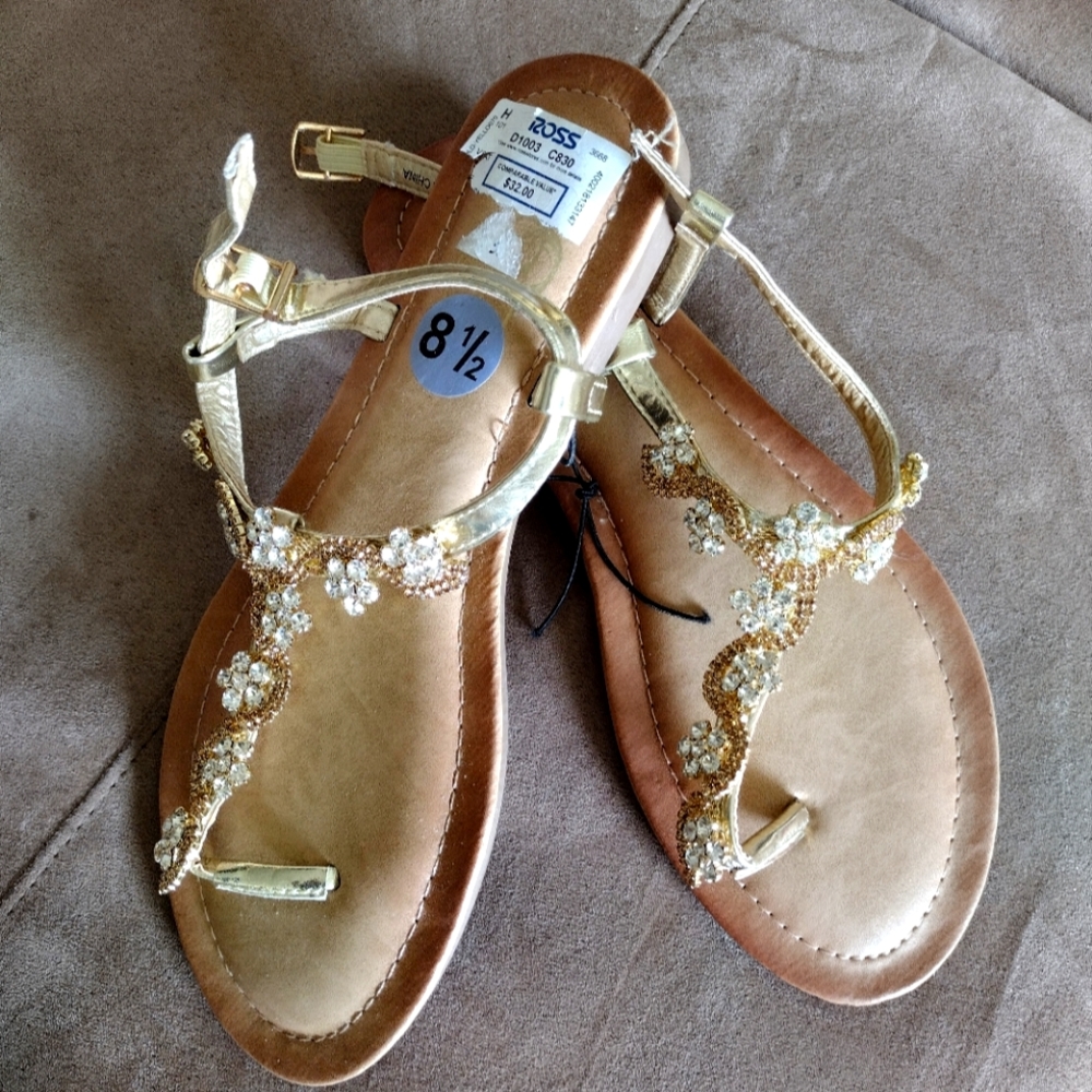 Sparkly sandals, size 8